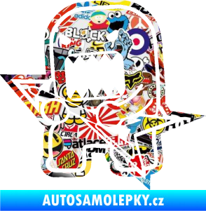 Samolepka Domo 004 levá rocker Sticker bomb