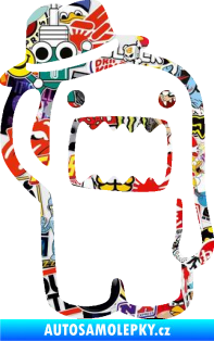 Samolepka Domo 007 levá gentleman Sticker bomb