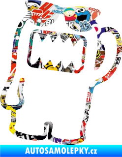 Samolepka Domo 012 pravá s brýlemi Sticker bomb