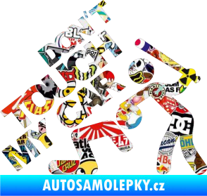 Samolepka Dont touch my car 001 Sticker bomb