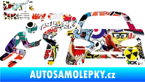 Samolepka Don´t touch my car 009 levá Sticker bomb