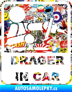 Samolepka Drager in car 001 Sticker bomb