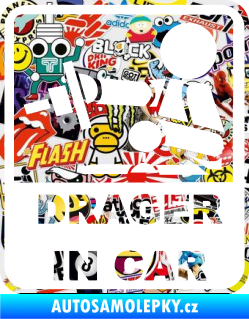 Samolepka Drager in car 002 Sticker bomb