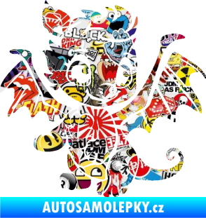 Samolepka Dragon 054 pravá roztomilý dráček Sticker bomb