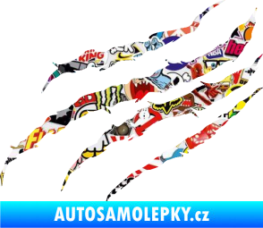 Samolepka Drápanec 001 levá Sticker bomb