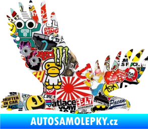 Samolepka Dravec na sklo 004 pravá Sticker bomb