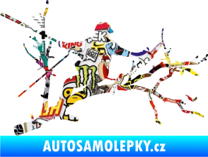 Samolepka Dřevorubec 006 pravá prořezání ve výškách Sticker bomb