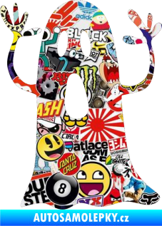 Samolepka Duch 003 levá Sticker bomb