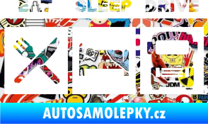 Samolepka Eat, sleep, drive 003 s nápisem Sticker bomb