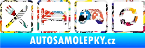 Samolepka Eat sleep game repeat hrát počítačové hry Sticker bomb