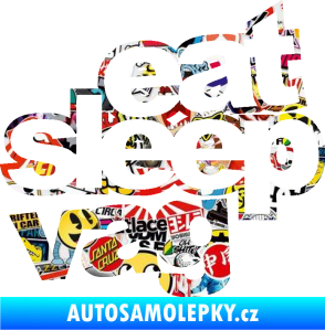 Samolepka Eat sleep vag Sticker bomb