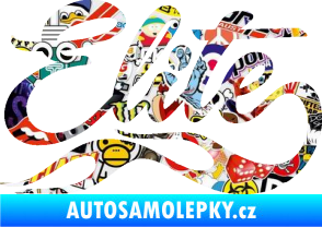 Samolepka Elite nápis Sticker bomb