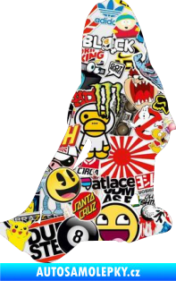 Samolepka Erotická žena 004 pravá Sticker bomb
