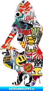 Samolepka Erotická žena 009 levá Sticker bomb