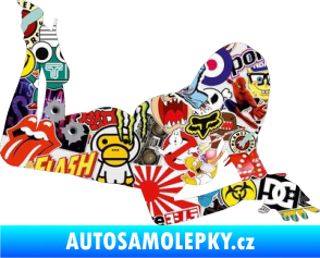 Samolepka Erotická žena 036 pravá Sticker bomb