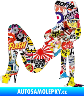 Samolepka Erotická žena 040 levá Sticker bomb