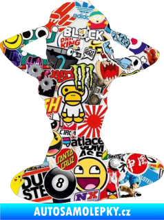 Samolepka Erotická žena 042 pravá Sticker bomb