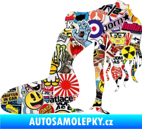Samolepka Erotická žena 052 levá Sticker bomb