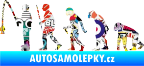 Samolepka Evoluce 005 rybář levá Sticker bomb