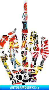 Samolepka F*ck off kostra levá Sticker bomb