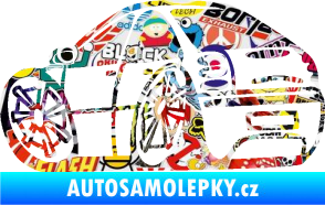 Samolepka Fiat Bravo karikatura levá Sticker bomb