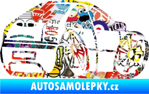 Samolepka Fiat Bravo karikatura pravá Sticker bomb