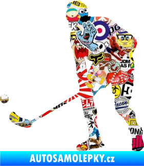 Samolepka Florbal 002 levá Sticker bomb