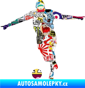 Samolepka Fotbalista 015 levá Sticker bomb