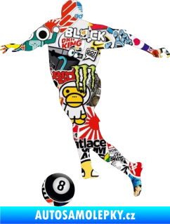 Samolepka Fotbalista 030 levá Sticker bomb