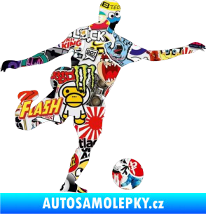 Samolepka Fotbalista 032 pravá Sticker bomb