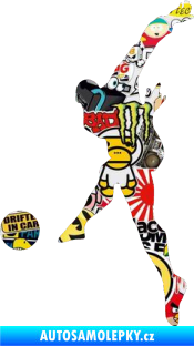 Samolepka Fotbalista 034 levá Sticker bomb