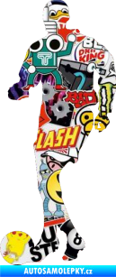 Samolepka Fotbalista 035 levá Sticker bomb