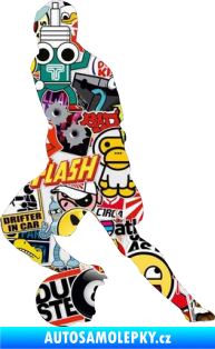 Samolepka Fotbalista 036 levá Sticker bomb