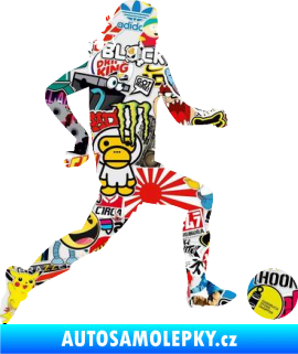 Samolepka Fotbalistka 001 pravá Sticker bomb