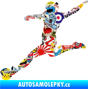 Samolepka Fotbalistka 002 levá Sticker bomb
