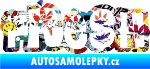 Samolepka Fresh 003 nápis s trávou Sticker bomb