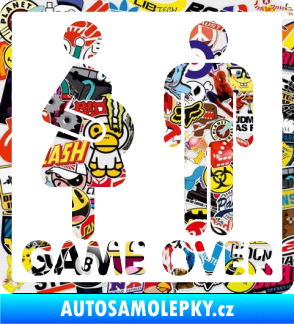 Samolepka Game over varianta jsem v tom Sticker bomb