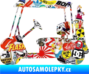Samolepka Golfista 012 levá vozík Sticker bomb