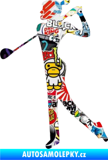 Samolepka Golfistka 016 levá Sticker bomb