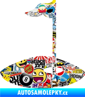 Samolepka Golfová jamka 001 pravá Sticker bomb