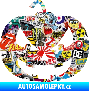 Samolepka Halloween 016 levá dýně Sticker bomb