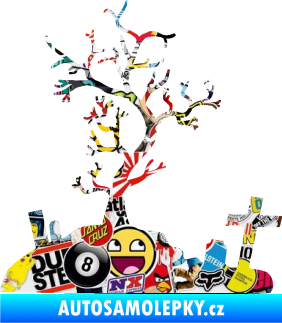 Samolepka Halloween 019 levá hřbitov Sticker bomb