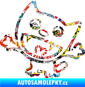 Samolepka Happy cat 001 levá Sticker bomb