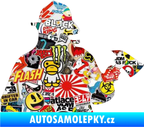 Samolepka Hasič 004 pravá Sticker bomb