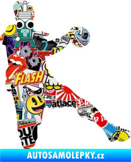 Samolepka Házená 003 levá hráč Sticker bomb