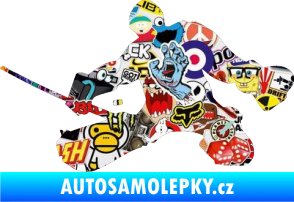 Samolepka Hokejista 015 levá brankář Sticker bomb