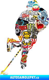 Samolepka Hokejista 021 levá Sticker bomb