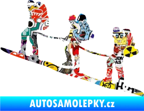 Samolepka Horolezci levá Sticker bomb