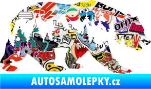 Samolepka Hory s medvědem pravá Sticker bomb