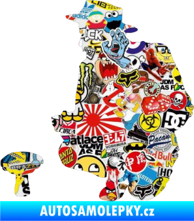 Samolepka Houbař 001 levá Sticker bomb